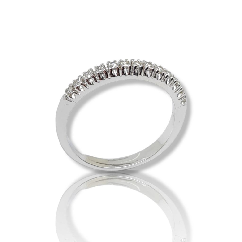 Eternity white gold k18 ring with 13 diamonds (T2427)